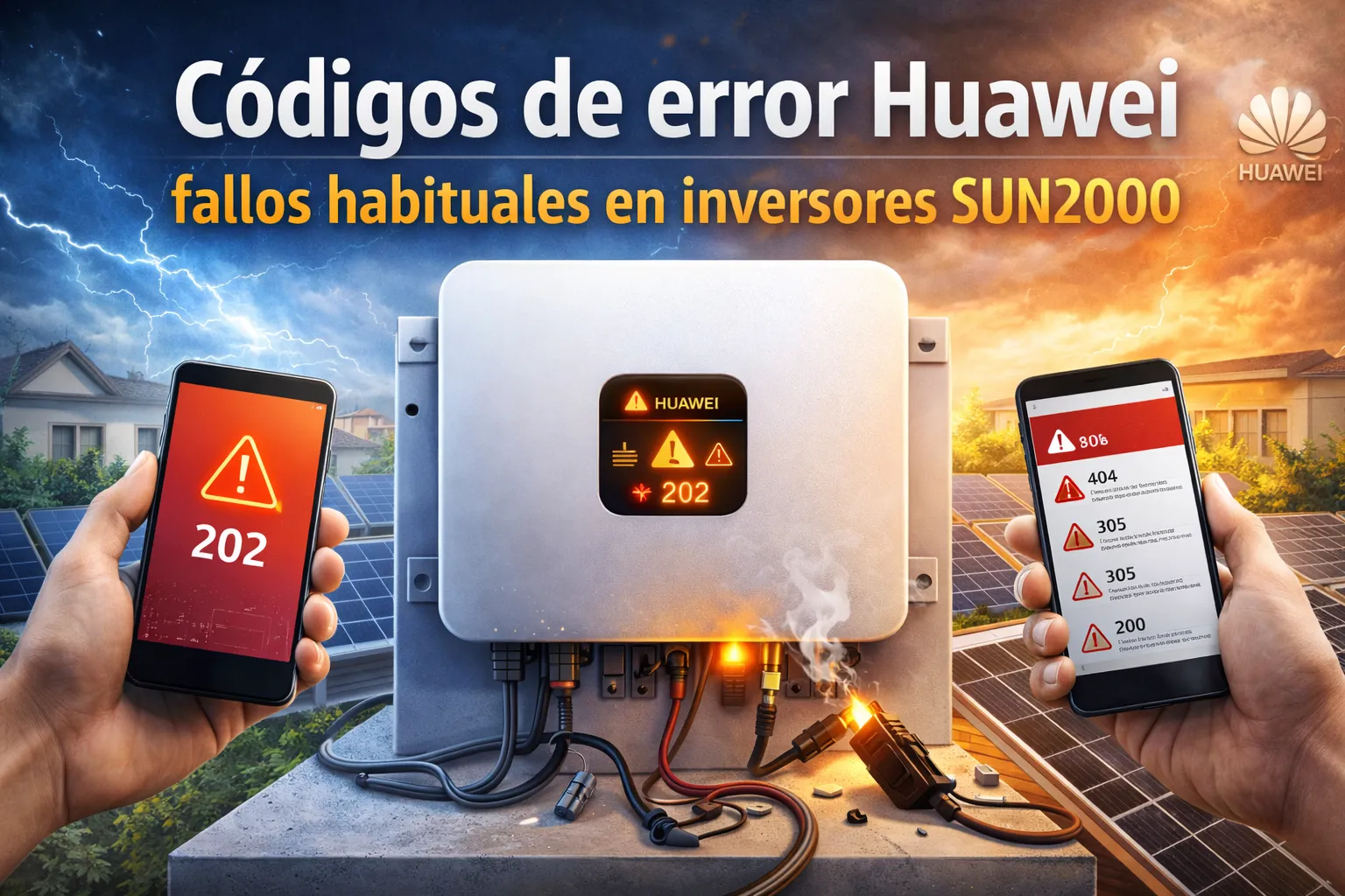 Huawei Error Code Picture Códigos de error Huawei: fallos habituales en inversores SUN2000 | e-Lab
